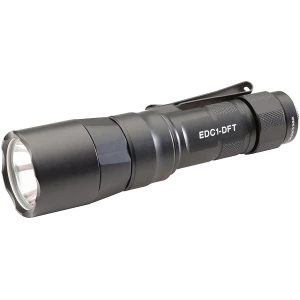 SureFire EDC1-DFT black everyday carry flashlight, up to 650 lumens, high-candela beam