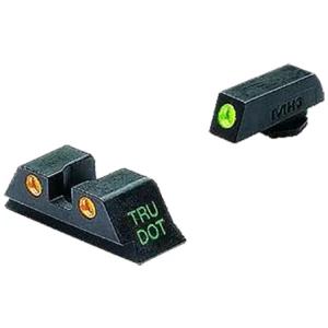 Meprolight USA 102223301 Tru-Dot Sight Set Green Tritium Front/Orange Tritium Rear, Compatible w/Glock 10mm/45 ACP