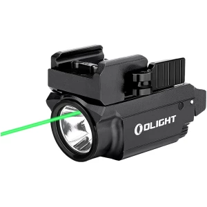 Olight Baldr Mini black weapon light with green laser and universal rail mount