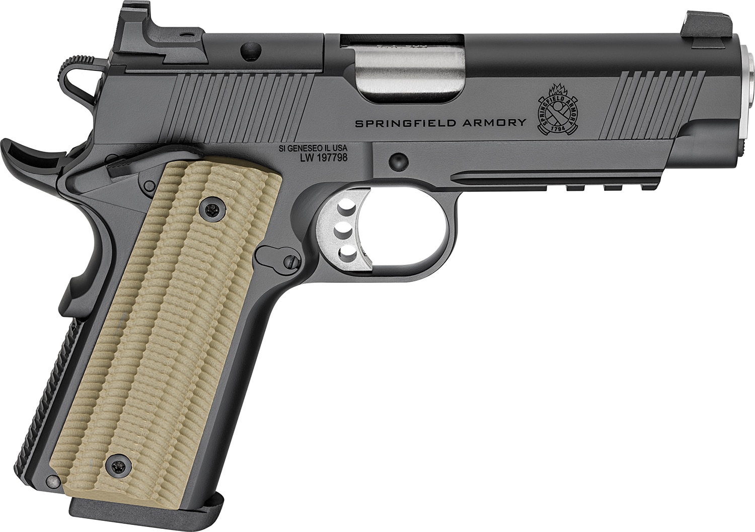 Springfield Armory 1911 Operator AOS 9mm 4.25in Black Cerakote with VZ G10 grips