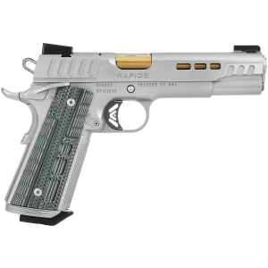 Kimber Rapide Dawn 1911 9mm 5-inch KimPro Silver slide gray black G10 grips Tru-Glo sights