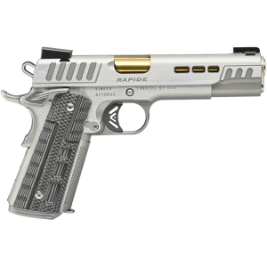 Kimber Rapide Dawn 9mm 1911 stainless pistol with black/gray G10 grips and TRUGLO TFX sights