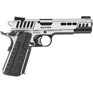Kimber Rapide Scorpius 9mm 1911 pistol with black G10 grips and Tru-Glo TFX Pro sights