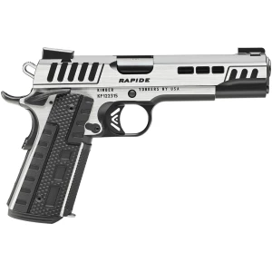 Kimber Rapide Scorpius 1911 10mm pistol with black G10 grips and TruGlo TFX Pro sights