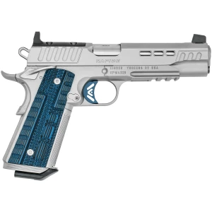 Kimber Rapide Ice 9mm pistol stainless slide blue G10 grips optics-ready