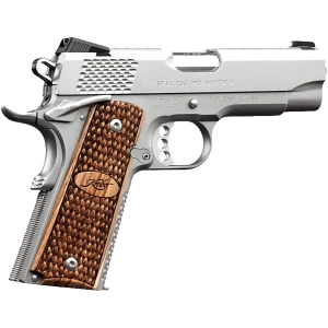 Kimber Stainless Pro Raptor II 1911 .45 ACP 4 inch pistol in satin stainless with zebrawood grips