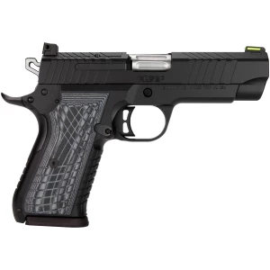 Kimber KDS9c 9mm pistol, KimPro Black finish, gray-black G10 grips, adjustable rear sight