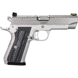 Kimber KDS9c 9mm stainless pistol 4.09 in with gray and black G10 grips