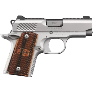 Kimber Micro 9 Raptor 9mm stainless pistol with zebrawood grips