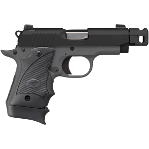 Kimber Micro 9 MC TP 9mm pistol with KimPro black slide, KimPro gray frame and Hogue rubber wraparound grips