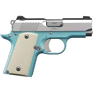 Kimber Micro 9 Bel Air 9mm pistol two-tone Bel Air Blue frame mirror-polished slide