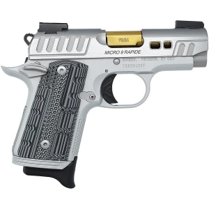 Kimber Micro 9 Rapide Dawn 9mm 3.15-inch two-tone pistol with black/gray G10 grips