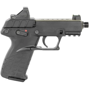 Kel-Tec P17 .22 LR pistol 3.80-inch barrel green/black with optic and holster
