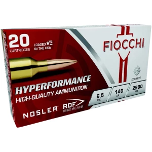 Fiocchi 6.5 PRC 140gr Nosler RDF match ammunition 20rd box