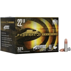Federal Ammunition HammerDown .22 LR 40 gr Copper Plated Hollow Point 325 rd box
