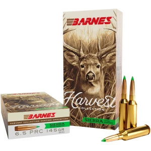 Barnes Harvest 6.5 PRC 145gr Sierra Tipped GameKing ammunition box, 20 rounds