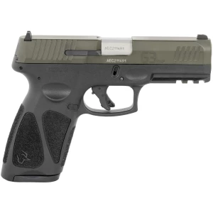 Taurus G3 9mm 4-inch OD green serrated slide black polymer frame pistol