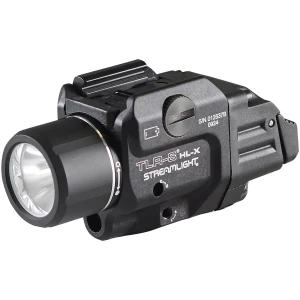 Streamlight TLR-8 HL-X USB 1000-lumen rail-mounted light with red laser, black finish