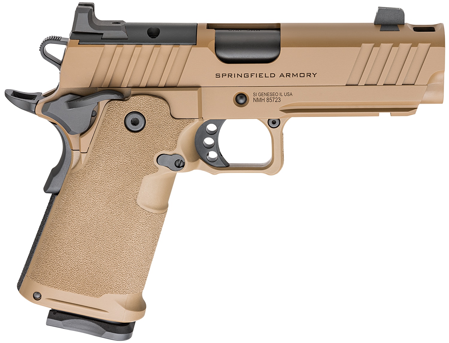 Springfield Armory 1911 DS Prodigy Comp 9mm 4.25in Coyote Brown pistol