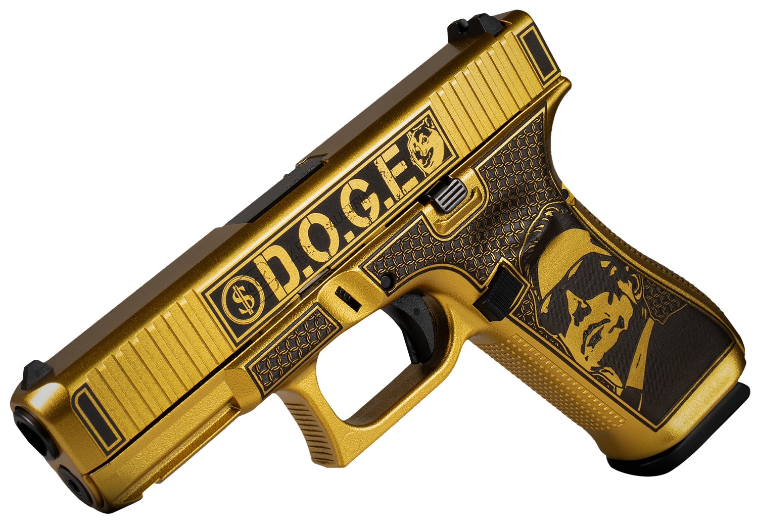 Glock G45 Gen5 D.O.G.E. 9mm 4.02-inch Glamour Glock Gold Cerakote pistol