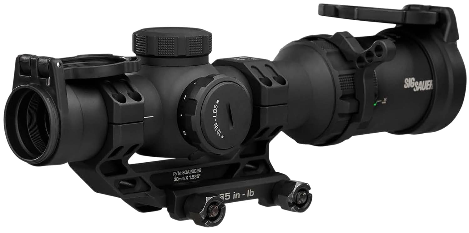 Sig Sauer Tango-MSR Compact 1-8x24 rifle scope in black with ALPHA-MSR cantilever mount
