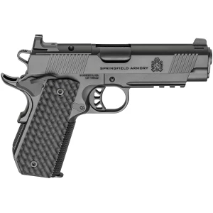 Springfield Armory 1911 TRP AOS .45 ACP 4.25in black pistol with optic-ready slide and VZ Hydra G10 grips