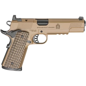 Springfield Armory 1911 TRP AOS .45 ACP Coyote Brown pistol, optics-ready, VZ Hydra G-10 grips