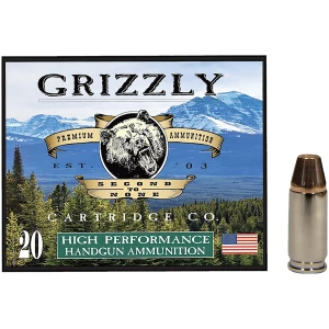 Grizzly Ammo GC9 9mm Luger +P 124gr FMJ Flat Point ammunition box