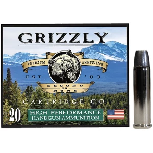 Grizzly Ammo .357 Magnum 200 gr Wide Long Nose Gas Check ammunition box