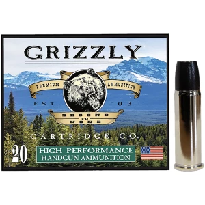 Grizzly Ammo box .44 Rem Mag 355 gr wide long nose gas check 20 count