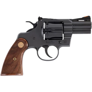 Colt Python blued 2.50" revolver with walnut grips and adjustable rear sight