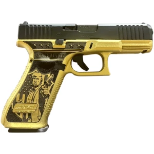 Glock G45 Gen5 MOS 9mm pistol with 4.02 inch barrel and gold frame finish