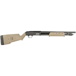Mossberg 590S compact 12 gauge pump shotgun, 18.5-inch barrel, black synthetic stock