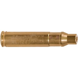 Aimshot BS223 .223 Rem brass cartridge laser boresighter with external battery pack