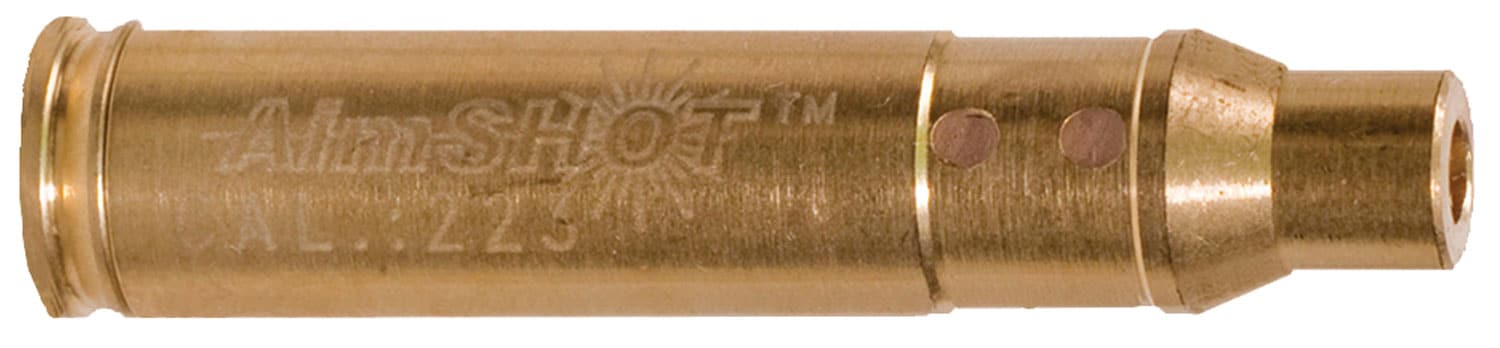 Aimshot BS223 .223 Rem brass cartridge laser boresighter with external battery pack
