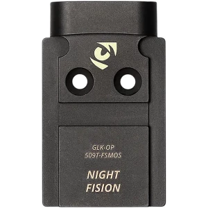 Night Fision Optic Plate 509T to Glock Full Size MOS, 17-4 stainless, black