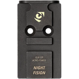 Night Fision ACRO optic mounting plate for Glock MOS, black, 17-4 stainless