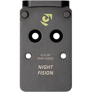 Night Fision Optic Plate 507C/RMR to Glock Full Size MOS, 17-4 stainless, black