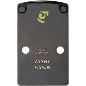 Night Fision optic mounting plate for Sig P320 accommodating Holosun 507c and Trijicon RMR