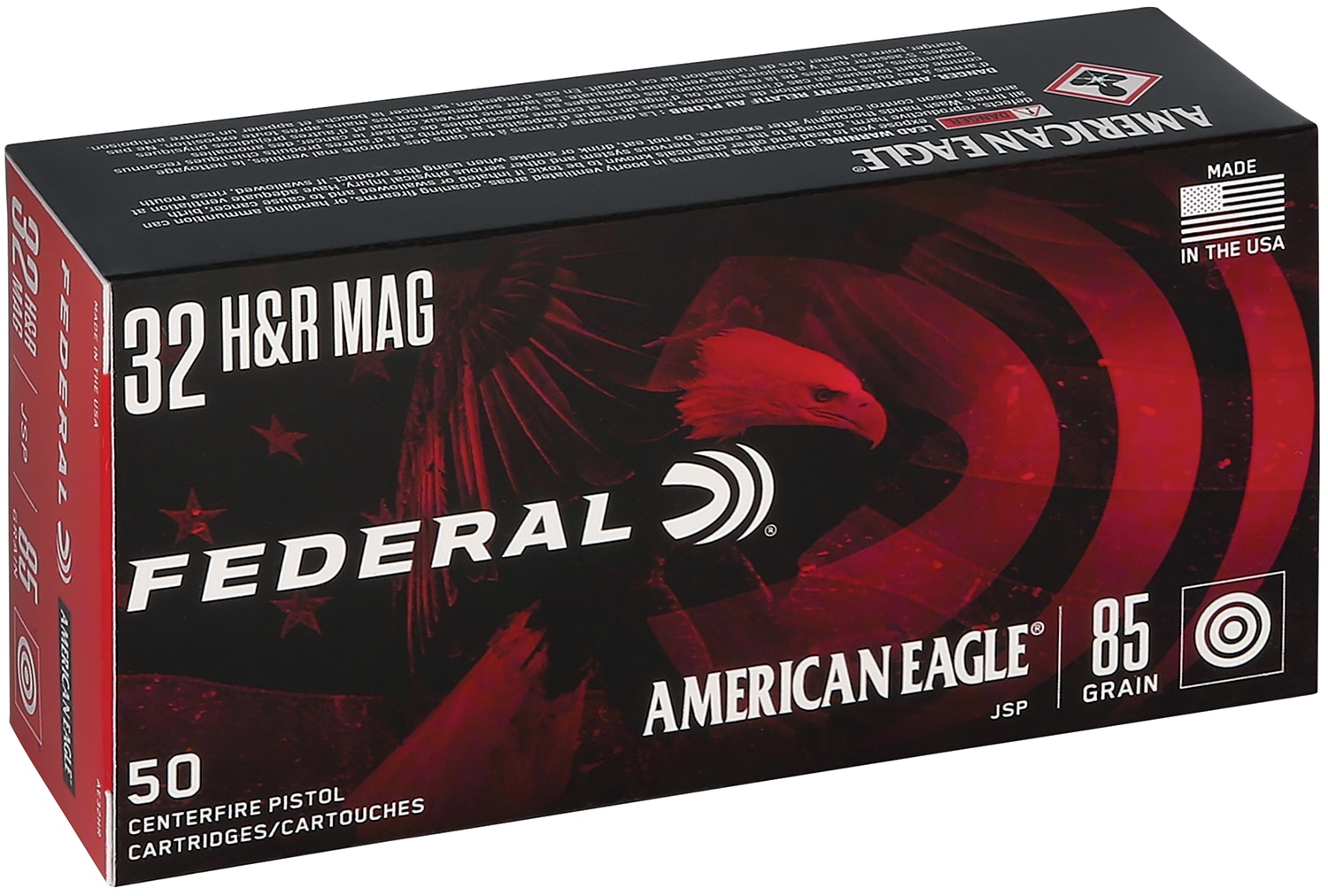 Federal American Eagle .32 H&R Magnum 85 gr Jacketed Soft Point 50-count box