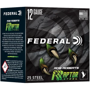 Federal Rob Roberts Raptor 12ga 3in steel shotshells box 25ct
