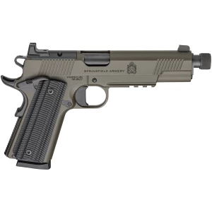 Springfield Armory 1911 Operator AOS .45 ACP OD Green Cerakote pistol with VZ G10 grips