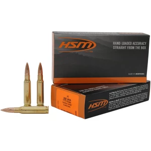 HSM Subsonic 308 WIN 175gr Match HPBT ammunition box, 20 rounds
