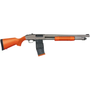Mossberg 590M 12 Gauge 18.50" Tungsten Gray barrel Safety Orange Magpul SGA stock
