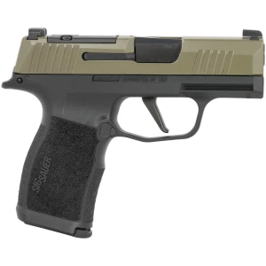 Sig Sauer P365X 9mm, 3.10 in barrel, Moss Green optic-ready slide and black stainless frame