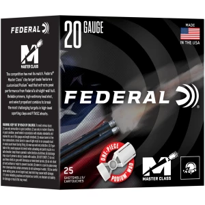Federal Master Class 20GA 2-3/4" 7/8 oz #8 shot shells box
