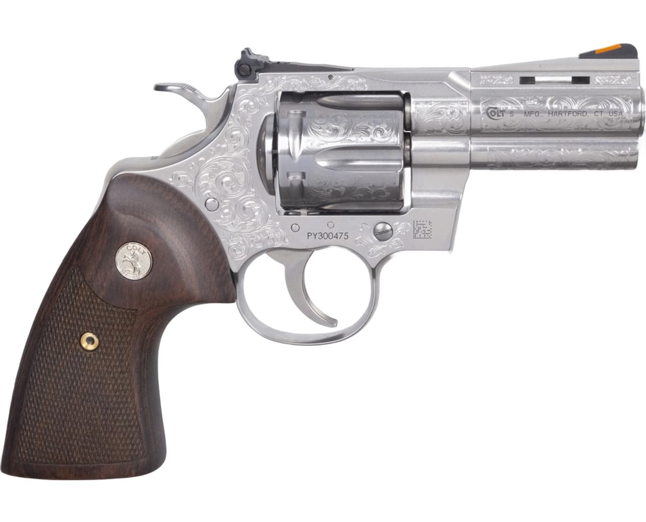 Colt Python SP3WS-SE .357 3-inch stainless engraved revolver
