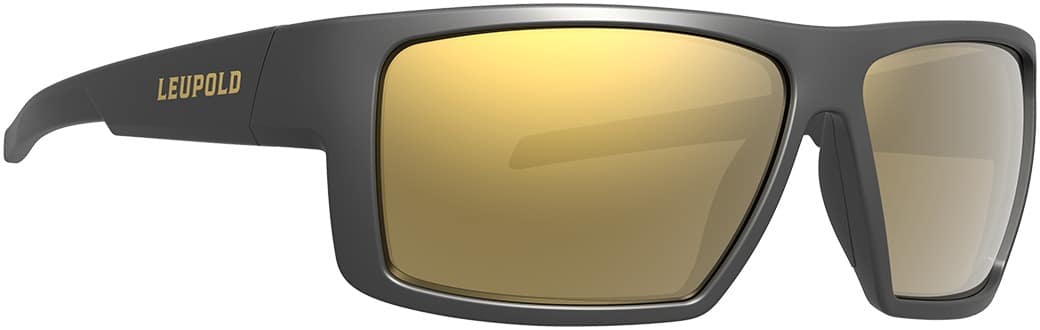 Leupold Switchback shooting glasses matte black frame with bronze mirror lenses