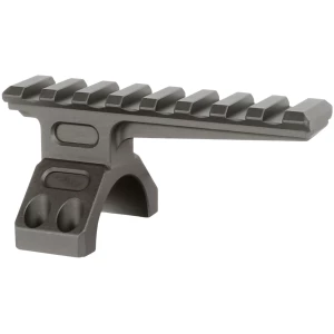 Midwest Industries MK2 34mm railed cap in black, Hard Coat Anodized 6061 Aluminum