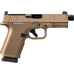 Ruger RXM 9mm semi-automatic handgun in flat dark earth, side view
